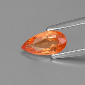 Granato spessartite naturale arancione da 0,91 ct, taglio a pera, VS-SI