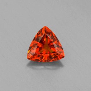 Granato spessartite naturale arancione da 0,90 ct, trillion, VVS-VS