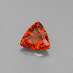 Granato spessartite naturale arancione da 0,90 ct, trillion, VVS-VS