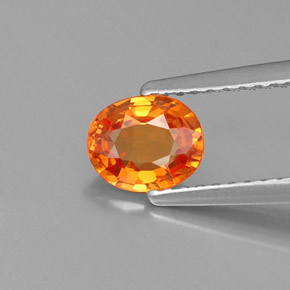 Granato spessartite naturale arancione da 0,91 ct, taglio ovale, VVS-VS