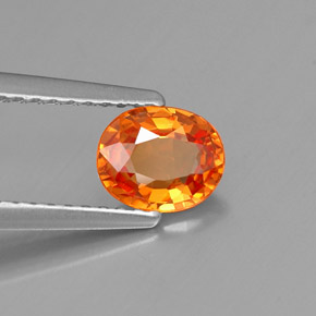 Granato spessartite naturale arancione da 0,91 ct, taglio ovale, VVS-VS