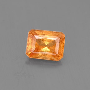 Granato spessartite naturale arancione da 1,13 ct, taglio smeraldo, VS-SI