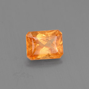 Granato spessartite naturale arancione da 1,13 ct, taglio smeraldo, VS-SI