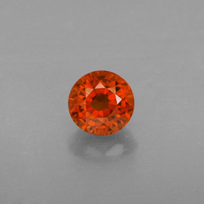 Granato spessartite naturale arancione da 0,73 ct, taglio rotondo, VVS