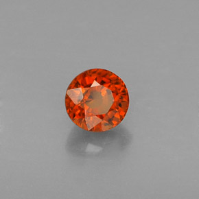 Granato spessartite naturale arancione da 0,73 ct, taglio rotondo, VVS
