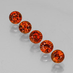 Granato spessartite naturale arancione da  ct, taglio rotondo, VS