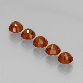 Granato spessartite naturale arancione da  ct, taglio rotondo, VS