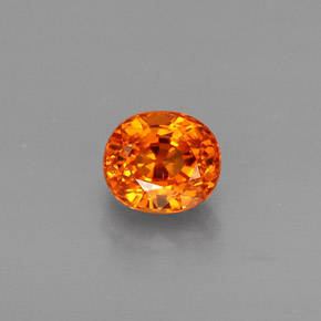 Granato spessartite naturale arancione da 0,84 ct, taglio ovale, VVS-VS