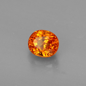 Granato spessartite naturale arancione da 0,84 ct, taglio ovale, VVS-VS
