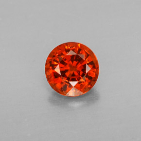 Granato spessartite naturale arancione da 0,51 ct, taglio rotondo, VVS-VS