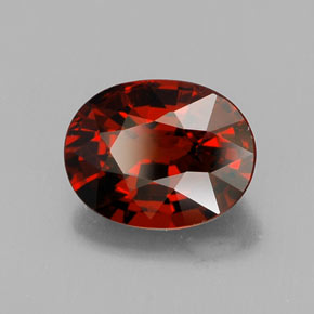 Granato spessartite naturale rosso da 2,73 ct, taglio ovale, VVS