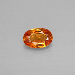 Granato spessartite naturale arancione da 0,45 ct, taglio ovale, VS