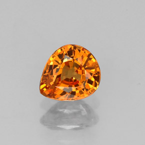 Granato spessartite naturale arancione da 0,72 ct, taglio a pera, VVS