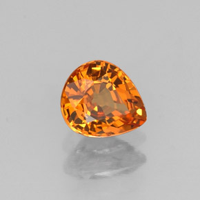 Granato spessartite naturale arancione da 0,72 ct, taglio a pera, VVS