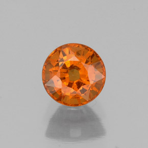Granato spessartite naturale arancione da 0,83 ct, taglio rotondo, VS