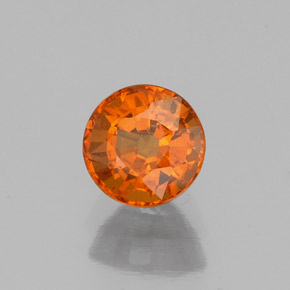 Granato spessartite naturale arancione da 0,83 ct, taglio rotondo, VS