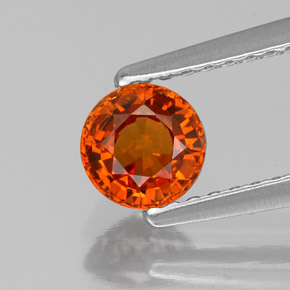 Granato spessartite naturale arancione da 0,76 ct, taglio rotondo, VVS-VS