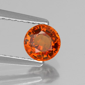 Granato spessartite naturale arancione da 0,76 ct, taglio rotondo, VVS-VS