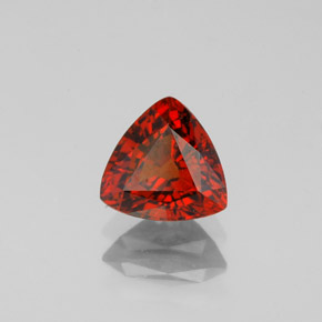 Granato spessartite naturale rosso da 1,37 ct, trillion, VVS