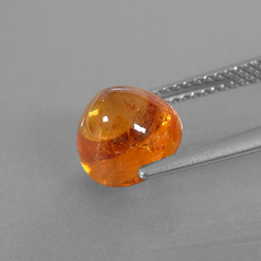 Granato spessartite naturale arancione da 4,50 ct, trasparente, trasparente/traslucido
