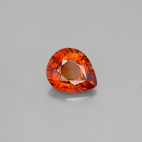 Granato spessartite naturale arancione da 1,57 ct, taglio a pera, VS