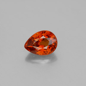 Granato spessartite naturale arancione da 1,70 ct, taglio a pera, VS-SI