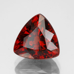 Granato spessartite naturale rosso da 5,57 ct, trillion, VVS