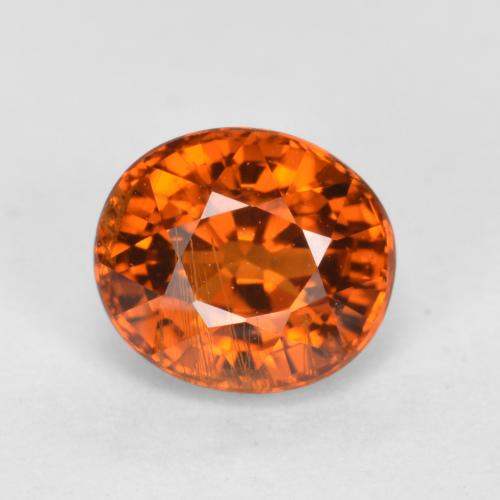 Granato spessartite arancio medio naturale da 1,07 ct, taglio ovale, VS-SI