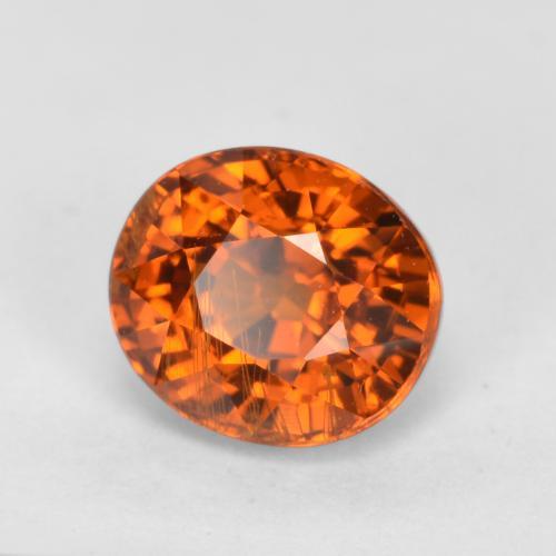Granato spessartite arancio medio naturale da 1,07 ct, taglio ovale, VS-SI