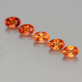 Granato spessartite naturale arancione da 4,18 ct, taglio ovale, VS