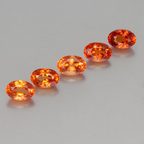 Granato spessartite naturale arancione da 4,18 ct, taglio ovale, VS