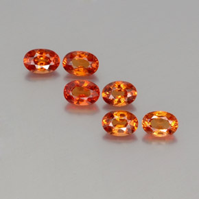 Gemme di Granato spessartite Arancio Medio naturale da 3.45 ct, Taglio ovale, VS