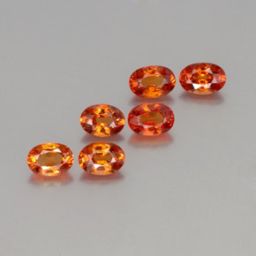 Gemme di Granato spessartite Arancio Medio naturale da 3.45 ct, Taglio ovale, VS