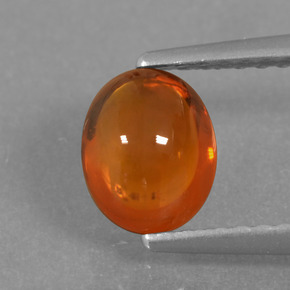 Granato spessartite Arancione naturale da 1.50 ct, Taglio ovale, Trasparente