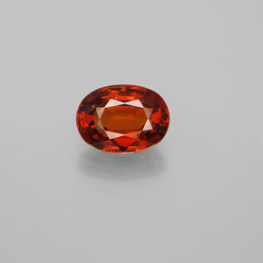 Granato spessartite Rosso brillante naturale da 1.40 ct, Taglio ovale, VS