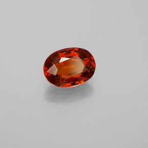 Granato spessartite Rosso brillante naturale da 1.40 ct, Taglio ovale, VS