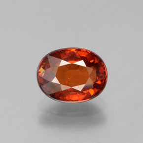 Granato spessartite Arancia Fuoco naturale da 1.81 ct, Taglio ovale, VS-SI