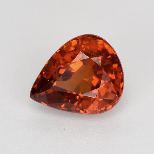 Granato spessartite naturale rosso da 1,08 ct, taglio a pera, VS