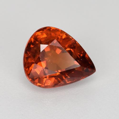 Granato spessartite naturale rosso da 1,08 ct, taglio a pera, VS