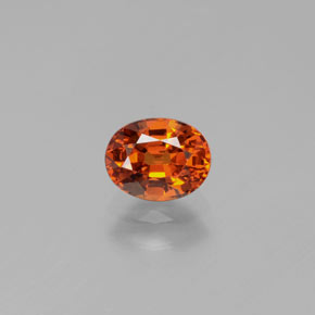 Granato spessartite Arancione naturale da 1.03 ct, Taglio ovale, VVS-VS