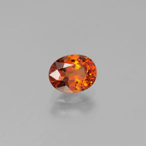 Granato spessartite Arancione naturale da 1.03 ct, Taglio ovale, VVS-VS