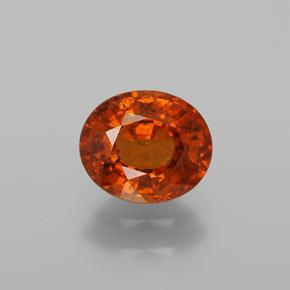 Granato spessartite Rosso fuoco naturale da 1.28 ct, Taglio ovale, SI