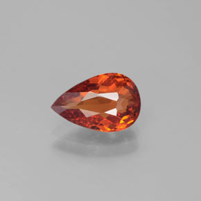 Granato spessartite Arancio rosso naturale da 2.07 ct, Forma a pera, VS