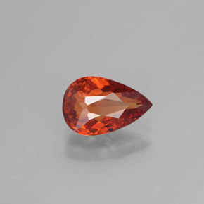 Granato spessartite Arancio rosso naturale da 2.07 ct, Forma a pera, VS