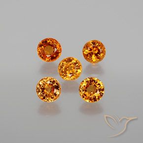 Granato spessartite naturale arancione da 2,26 ct, taglio rotondo, VS