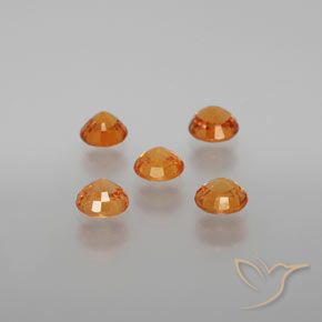 Granato spessartite naturale arancione da 2,26 ct, taglio rotondo, VS
