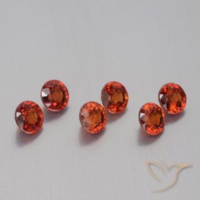 Granato spessartite naturale rosso da 3,45 ct, taglio rotondo, VVS-VS