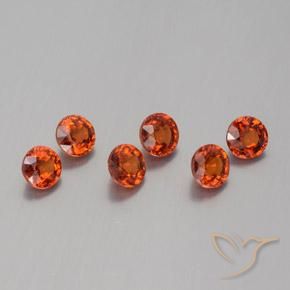Gemme di Granato spessartite Arancione Ambra naturale da 2.48 ct, Rotondo, VVS-VS