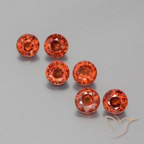 2.41ctw Naturale Rosso medio Granato spessartite, Rotondo, VS