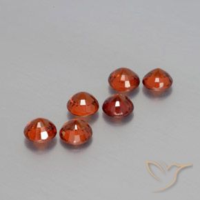 Gemme di Granato spessartite Rosso medio naturale da 2.41 ct, Rotondo, VS